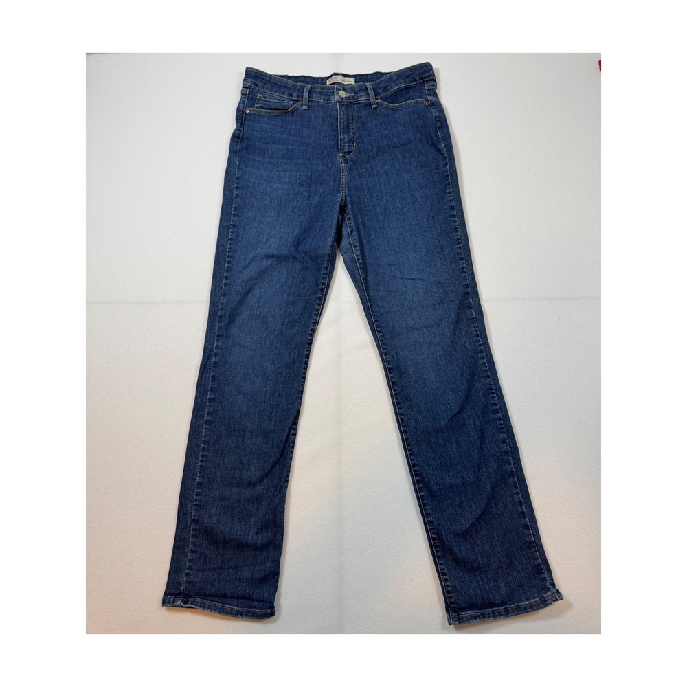 Signature by Levi Strauss Jeans 12 Blue Shaping High-Rise Straight‎ Dark Wash